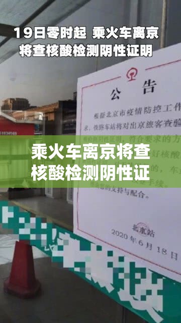 乘火车离京将查核酸检测阴性证明›乘火车离京需要什么手续 乘火车离京将查核酸检测阴性证明›乘火车离京需要什么手续