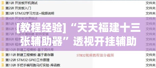 [教程经验]“天天福建十三张辅助器”透视开挂辅助教程