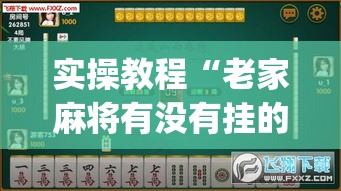 实操教程“老家麻将有没有挂的(辅助神器)开挂详细教程 实操教程“老家麻将有没有挂的(辅助神器)开挂详细教程