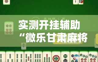 实测开挂辅助“微乐甘肃麻将怎么开挂	”科技辅助神器手机版教程