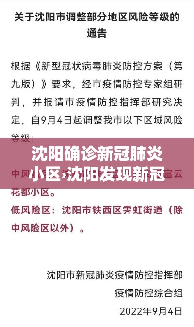 沈阳确诊新冠肺炎小区›沈阳发现新冠肺炎 沈阳确诊新冠肺炎小区›沈阳发现新冠肺炎