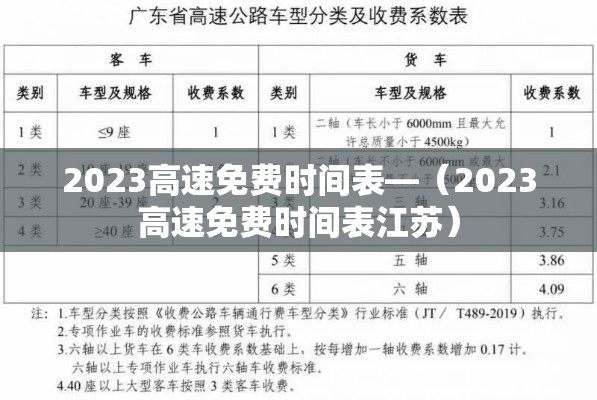 2023高速免费时间表—(2023高速免费时间表江苏) 2023高速免费时间表—(2023高速免费时间表江苏)