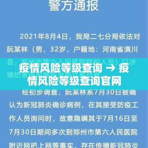 疫情风险等级查询 → 疫情风险等级查询官网