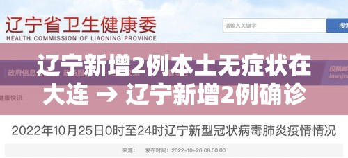 辽宁新增2例本土无症状在大连 → 辽宁新增2例确诊 在沈阳大连