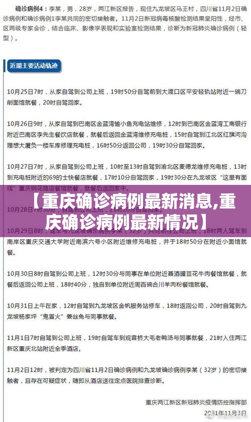 【重庆确诊病例最新消息,重庆确诊病例最新情况】