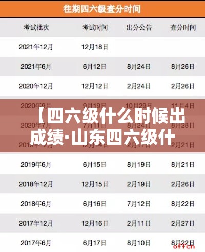 【四六级什么时候出成绩·山东四六级什么时候出成绩】 【四六级什么时候出成绩·山东四六级什么时候出成绩】