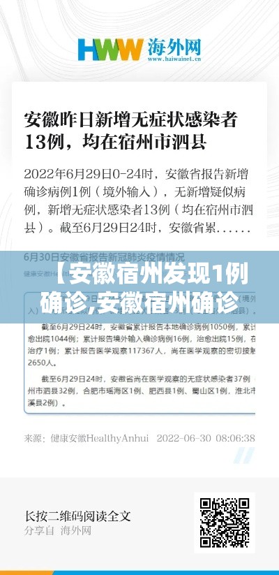【安徽宿州发现1例确诊,安徽宿州确诊病例】