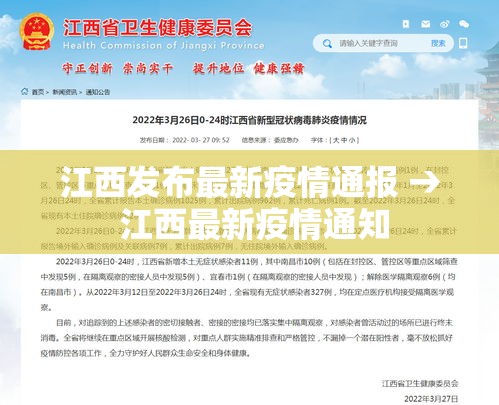 江西发布最新疫情通报 → 江西最新疫情通知 江西发布最新疫情通报 → 江西最新疫情通知