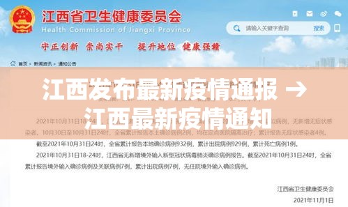 江西发布最新疫情通报 → 江西最新疫情通知 江西发布最新疫情通报 → 江西最新疫情通知