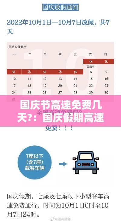 国庆节高速免费几天?:国庆假期高速免费的起止时间 国庆节高速免费几天?:国庆假期高速免费的起止时间