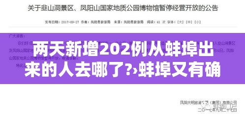 两天新增202例从蚌埠出来的人去哪了?›蚌埠又有确诊患者? 两天新增202例从蚌埠出来的人去哪了?›蚌埠又有确诊患者?