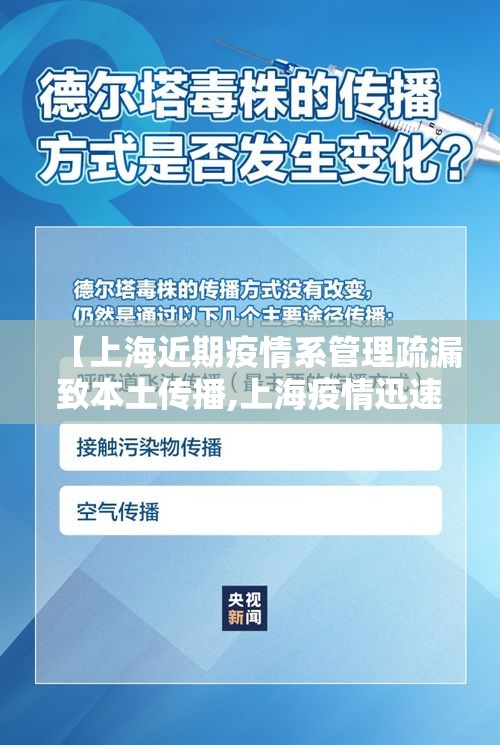 【上海近期疫情系管理疏漏致本土传播,上海疫情迅速控制】 【上海近期疫情系管理疏漏致本土传播,上海疫情迅速控制】