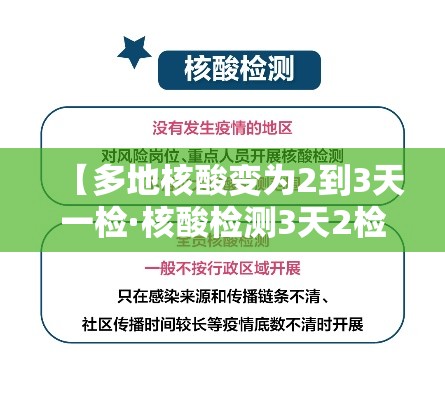 【多地核酸变为2到3天一检·核酸检测3天2检的意义】 【多地核酸变为2到3天一检·核酸检测3天2检的意义】
