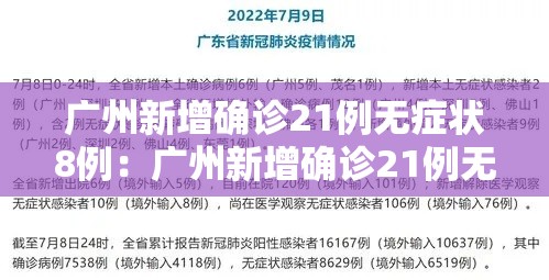广州新增确诊21例无症状8例:广州新增确诊21例无症状8例病例 广州新增确诊21例无症状8例:广州新增确诊21例无症状8例病例
