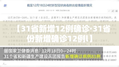 【31省新增12例确诊·31省份新增确诊12例l】 【31省新增12例确诊·31省份新增确诊12例l】