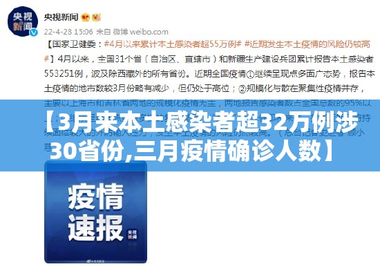 【3月来本土感染者超32万例涉30省份,三月疫情确诊人数】 【3月来本土感染者超32万例涉30省份,三月疫情确诊人数】