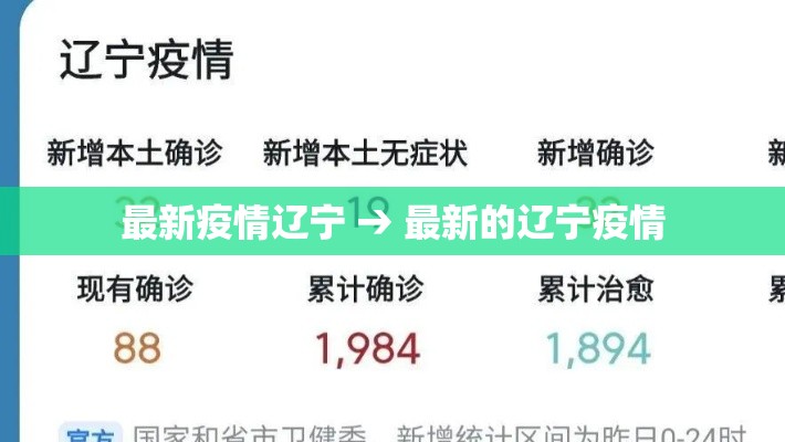 最新疫情辽宁 → 最新的辽宁疫情