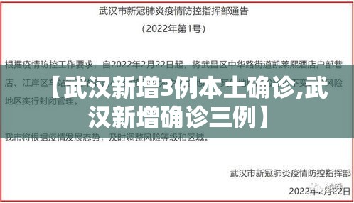 【武汉新增3例本土确诊,武汉新增确诊三例】